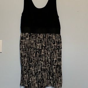 Black and Taupe patterned dress